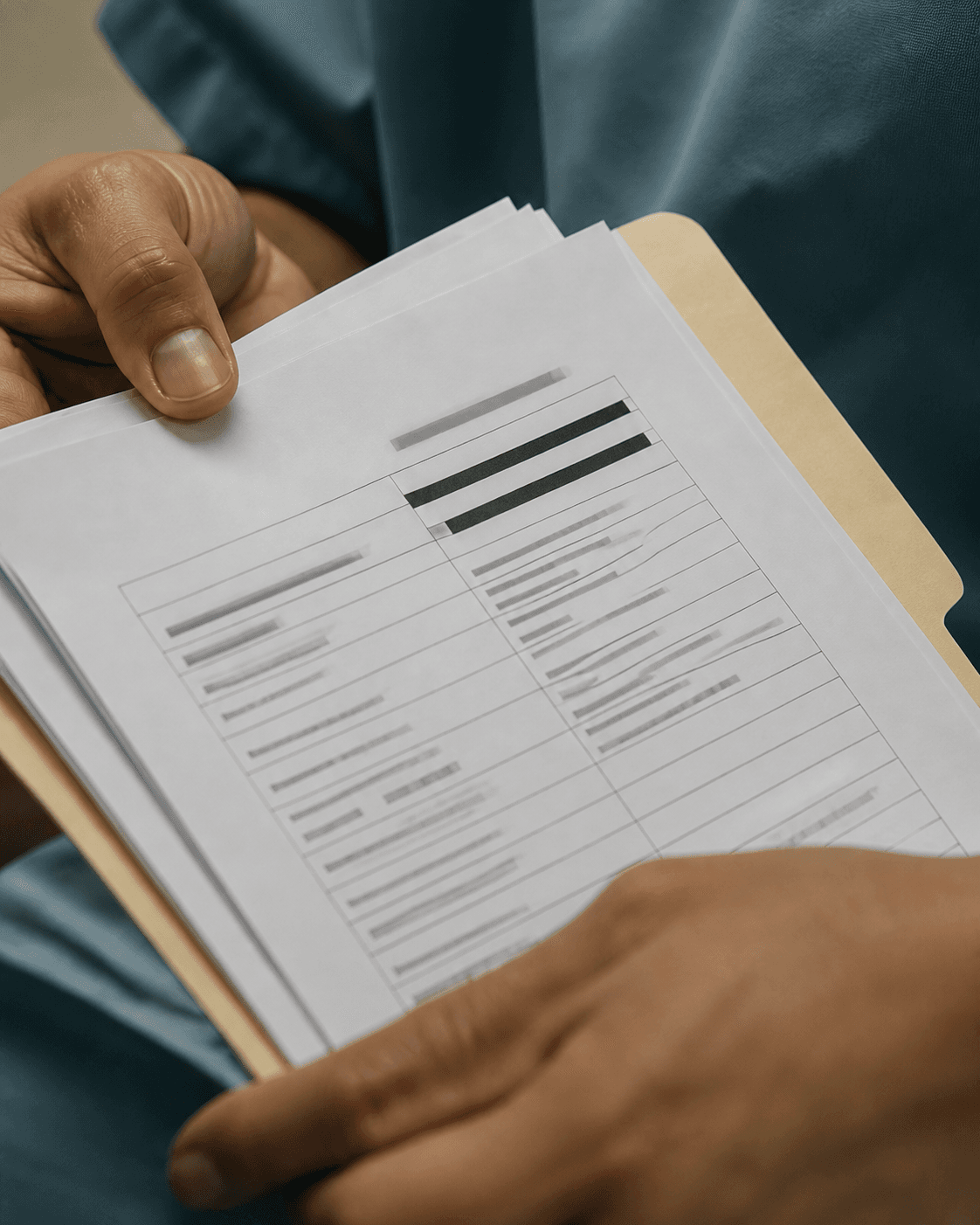 A clinical reviewer checking a healthcare professional's credentials